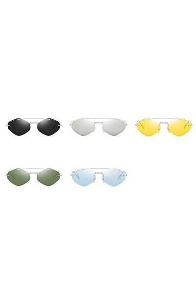 REDz Accessories Unisex Sunglasses, Minimalist Fashion Style, Metal Frame, UV400 Protection, Green