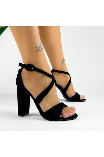 mei Sandale Dama cu Toc gros XKK537 Negru (M62) Mei