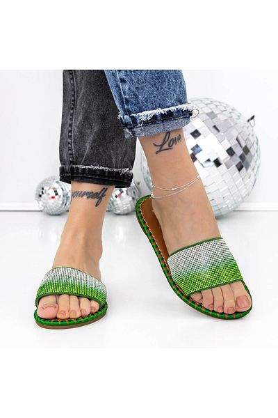 mei Women's Slippers with Low Sole 3BL1 Green | Mei