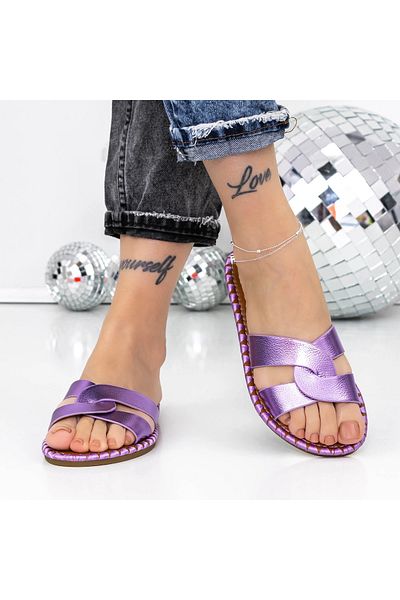 mei Women's Slippers with Low Sole 3BL2 Purple | Mei