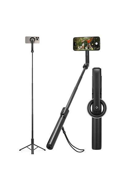 Spigen Selfie stick Wireless cu trepied Spigen S 580 W, Bluetooth, Negru