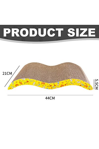 AB HOMES Set de 2 perne de zgariat din carton reciclat pentru pisici, AB HOMES, maro, 44x21x5.5cm