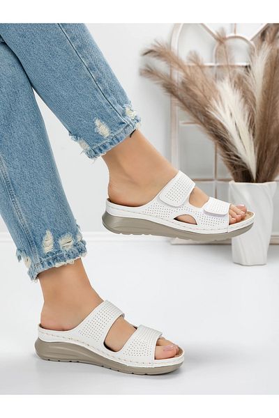 mei Women's Slippers with Low Sole 5GZ36 White | Mei
