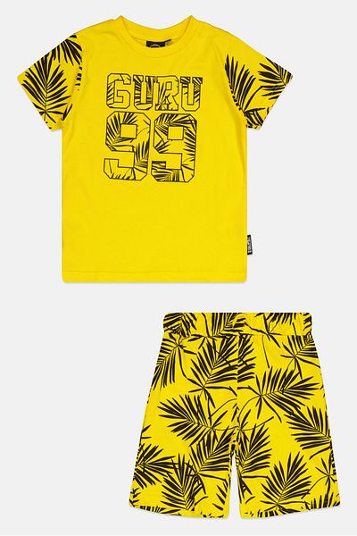 Guru 99 Toddlers Boy 2 Pieces Graphic Print Top And Bottom Set, Multicolor