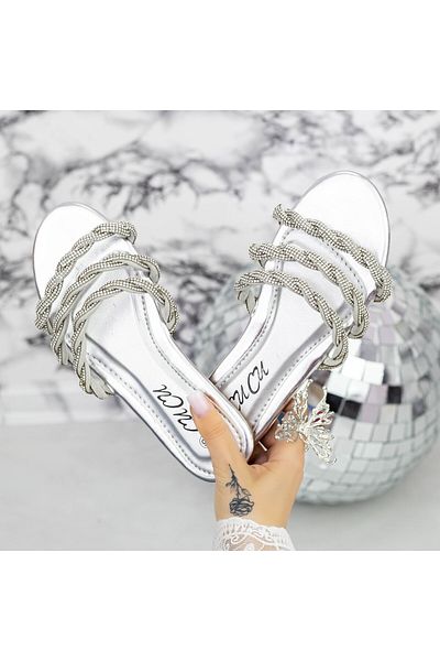 mei Women's Slippers 2WS5 Silver Mei