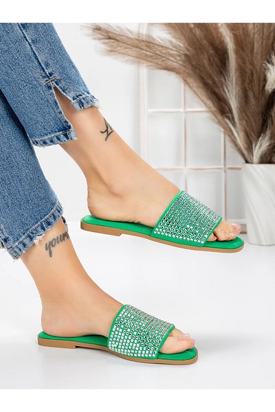 mei Women's Slippers with Low Sole 3AQ18 Green | Mei