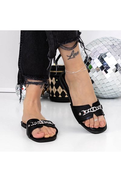 mei Women's Slippers with Low Sole 3MN10 Black | Mei