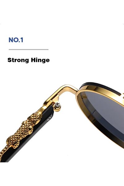 REDz Accessories Retro-Lux Sunglasses, Artistic Design, Gold Details, UV400 Protection, Rose Gold
