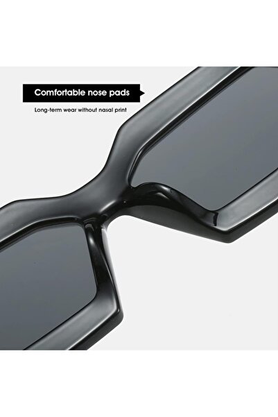 REDz Accessories Geometric Sunglasses, Futuristic Design, UV400 Protection, White