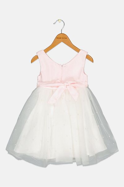 Luna Moon Kids Girl Two-Tone Party Dress, Multicolor