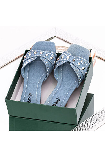 mei Women's Slippers 3Q10 Light Blue | Mei