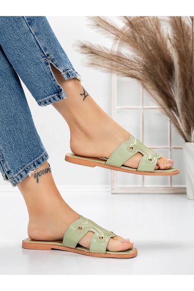 mei Women's Slippers with Low Sole 3AW307 Green | Mei