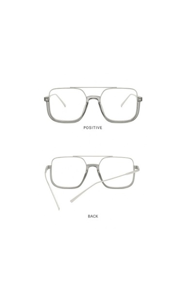 REDz Accessories Urban Style Sunglasses, Partial Frame, Thin Metal Arms, UV400, Transparent