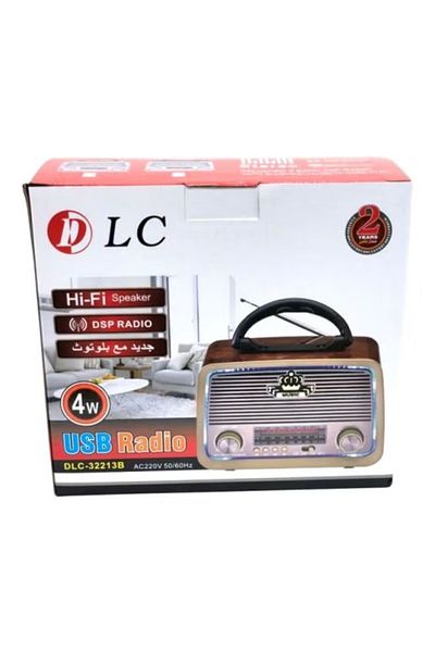 DLC USB Radio – Portable FM/AM Radio with USB/TF Support, Rechargeable & Compact Design