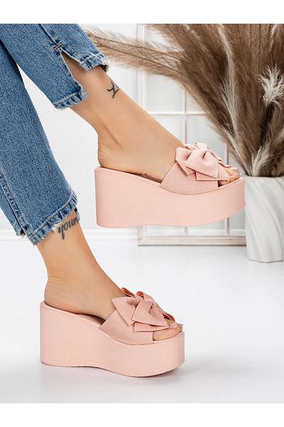 mei Women's Platform Slippers 5WL8 Pink | Mei