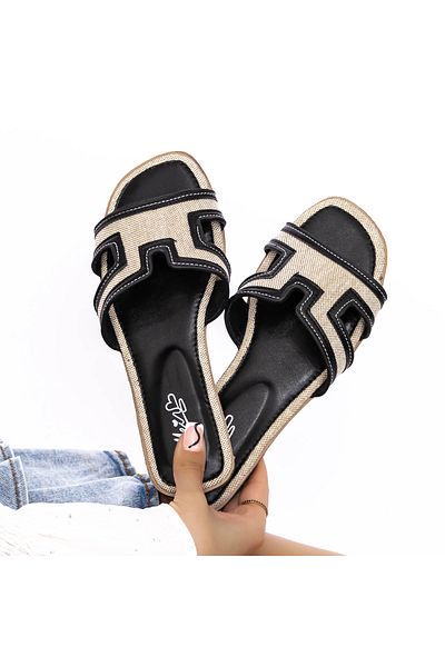 mei Women's Slippers 3Q8 Black | Mei