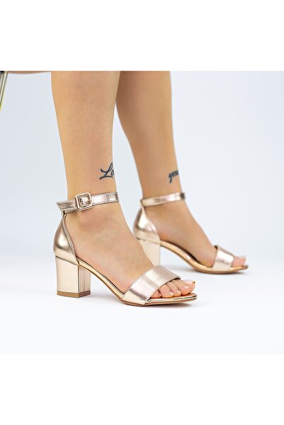 mei Sandale Dama cu Toc gros 2XKK572A Champagne (D45) Mei