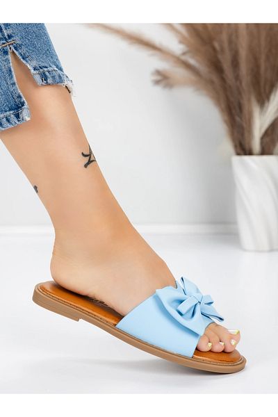 mei Women's Slippers with Low Sole 5PT9 Blue | Mei