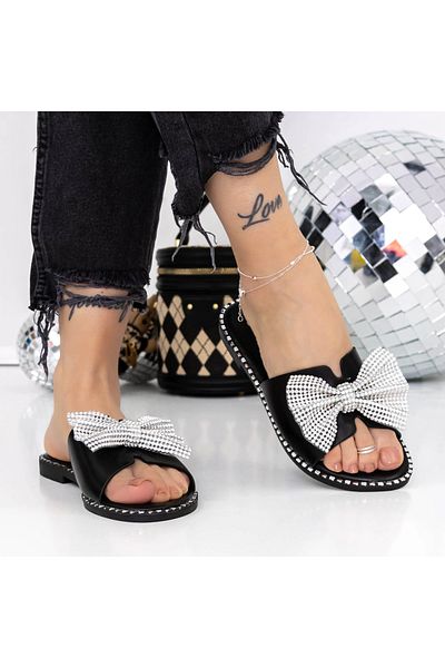 mei Women's Slippers with Low Sole 3LE58 Black | Mei