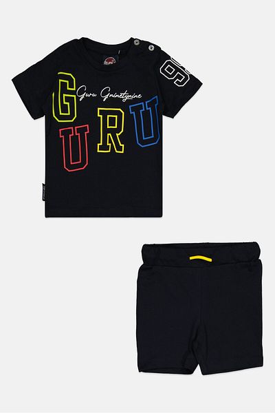 Guru 99 Toddlers Boy 2 Pieces Graphic Print Top And Bottom Set, Multicolor