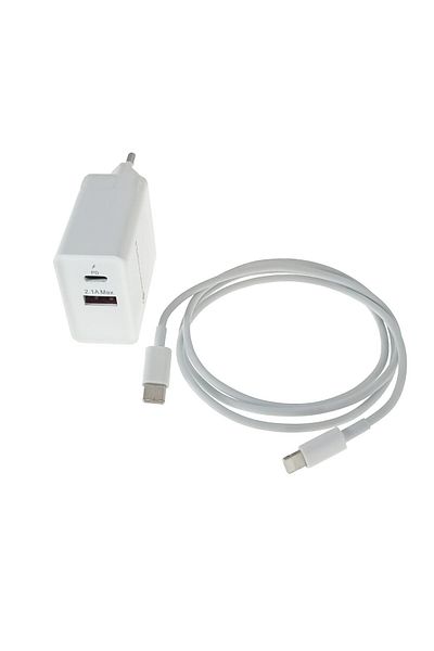 OEM Kit Incarcator Retea Qc 3.0 Pd 3.4a, 2 Porturi Usb-c Si Usb, Cu Cablu Usb-c Tata La Tip Lightning