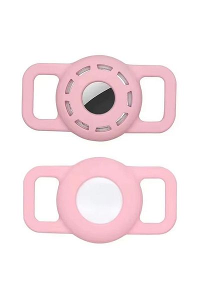 REDz Accessories Airtag Holder, Attach to Collar or Backpack, Silicone, Pink