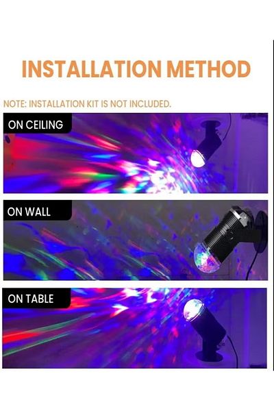 DLC LED Decorative Disco Magic Ball Light Black/Clear