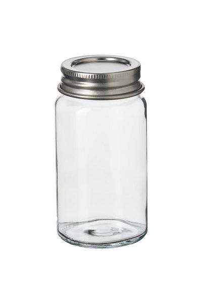 IKEA Spice jar, clear glass/stainless steel, 6 cl