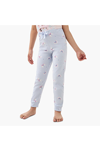 Juniors Printed T-shirt And Pyjama Set