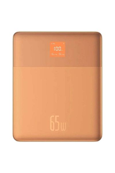 Baseus Baterie externă 2x Type-C, 65w, 12.000mah, afișaj digital, cablu inclus Type-C, portocaliu