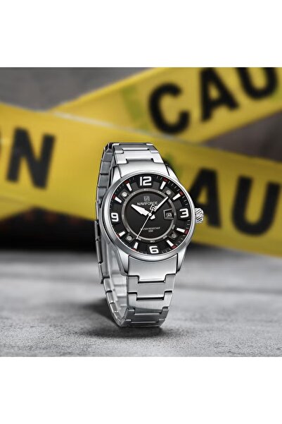 Naviforce Men's Analog Watch – 43mm Stainless Steel Strap, Date Display, Classic Waterproof Design