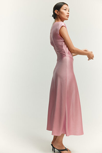 H&M Saten Elbise