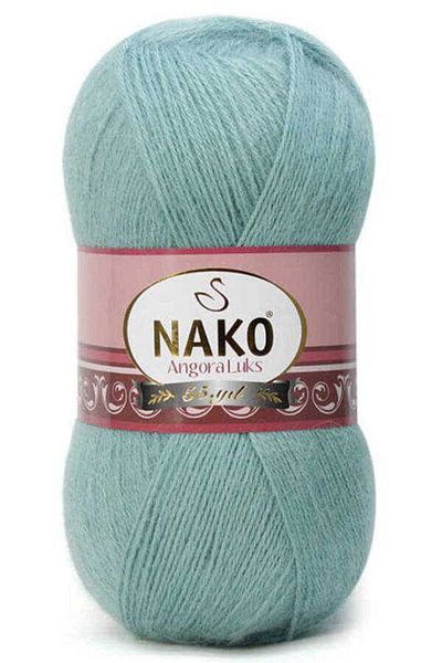 NAKO 5 τεμάχια Angora Lüks Υποκείμενος Πλέξιμο Νήμα 10628 Χάλκινο Πράσινο
