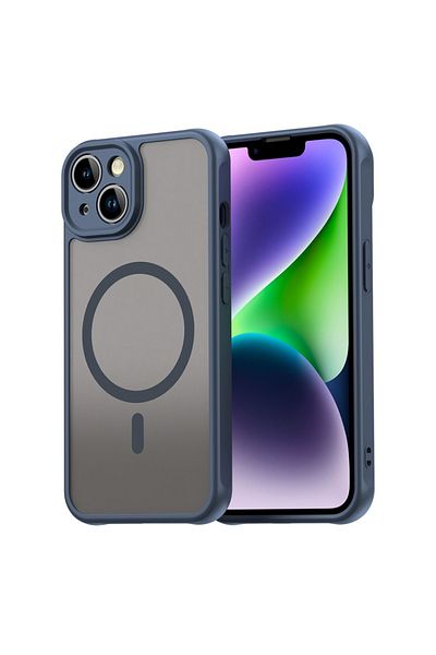 SKYDDAR INNOVATION Carcasă pentru iPhone 13, PROTEJĂ INOVAȚIA, HaloFrost MagSafe II, Anti-Șoc, set de autocolante, Albastru marin