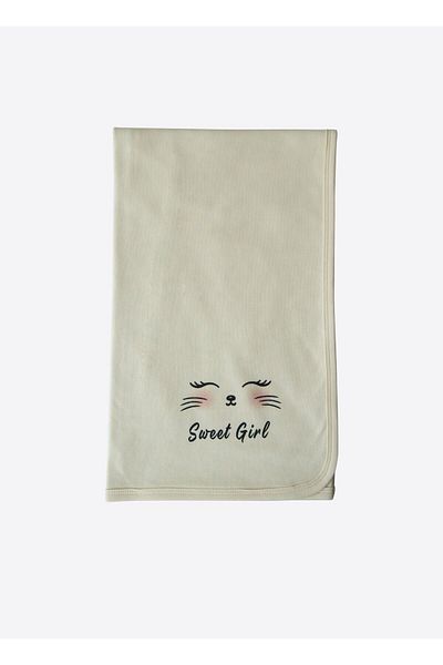 kitikate Organic Sweat Girl Blanket Natural