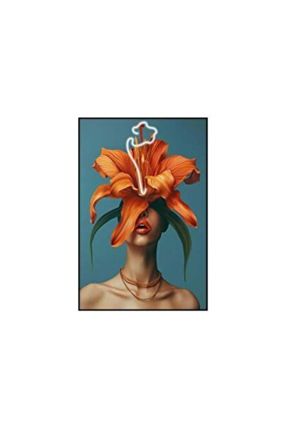 July furniture لوحة جدارية LED - أنوثة مزهرة