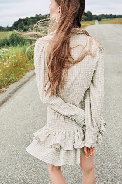 H&M Katlı ve Büzgü Bağlı Etek