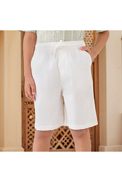 Juniors Striped Shirt and Solid Shorts Set