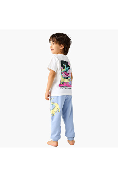 Juniors Crocodile Print T-shirt And Pyjama Set