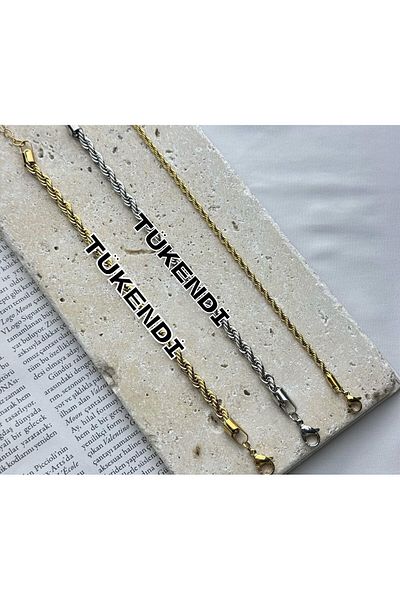 CA SHOPPİNG Gold Colored Steel Auger Bracelet