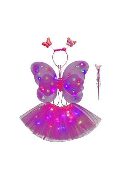 Optim Solution Παιδική Στολή Πεταλούδας με Ρυθμιζόμενα Φτερά και Φωτάκια LED,...