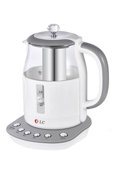 DLC Digital Electric Water Kettle With Filter 1.5 L 1850 W White