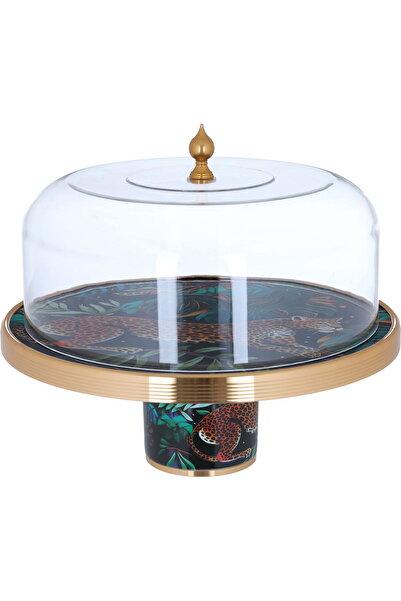 Generic Al Saif Gallery steel serving stand, circular, transparent - colored ...