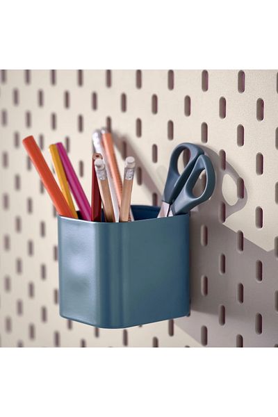 IKEA Skadis Blue Box, Multi-Purpose Board Piece, Blue, 7.5X9X8 cm