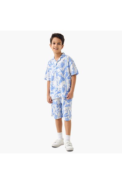 Juniors Printed Shirt and Shorts Set