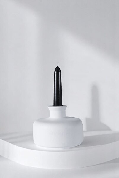 Evene Mumluk Şamdan Ince Mum Uyumlu Beyaz Renk Model 63