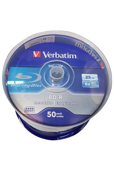 Verbatim BD-R Single Layer Verbatim Datalife 25GB 6X spindle 50 buc.