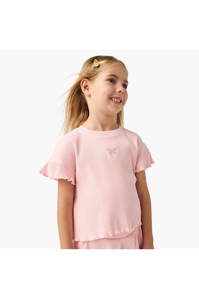Juniors Ribbed T-shirt and Shorts Set