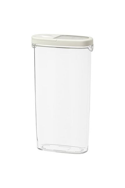 IKEA Dry food jar with lid, transparent/white, 2.3 l