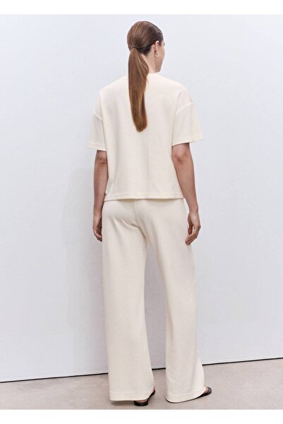 MANGO Woman Hamile düz kesim pamuklu pantolon